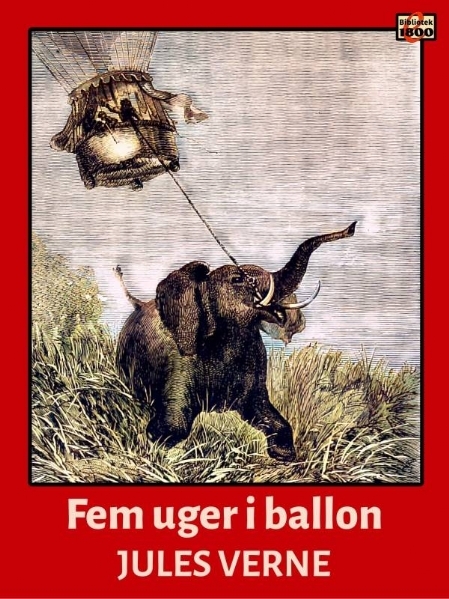 Jules Verne: Fem uger i ballon - Forside