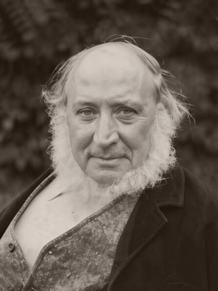 AI enhanced photographic portrait of the author, dating late 1800's